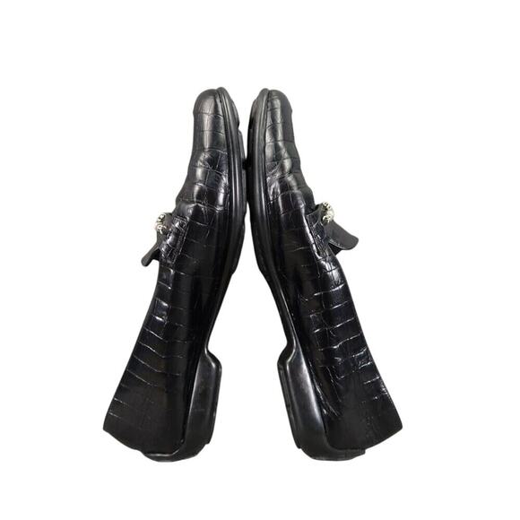 Brighton Shoes Womens 8.5 Loafers Slip On Charms Croc Embossed Leather Classic - Picture 13 of 16